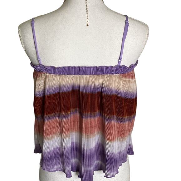 Madewell Texture & Thread Micropleat Tank top in Ombre Rainbow: S - Picture 4 of 13